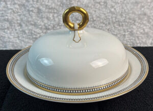 VTG Heinrich H&Co Selb Bavaria Lidded Butter Dish Bone China Imperial Pattern